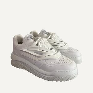 Size 9US - Versace Men's Odissea Logo White Chucky Trainer